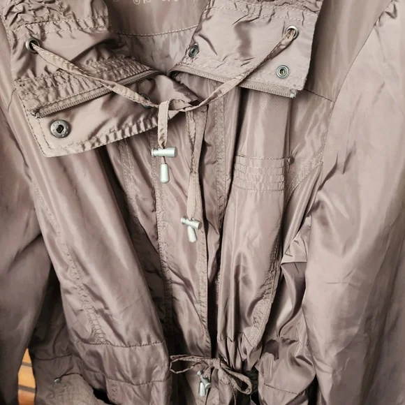 ARMAND THIERY utility raincoat jacket long TAN Size 14/16 - Picture 7 of 16